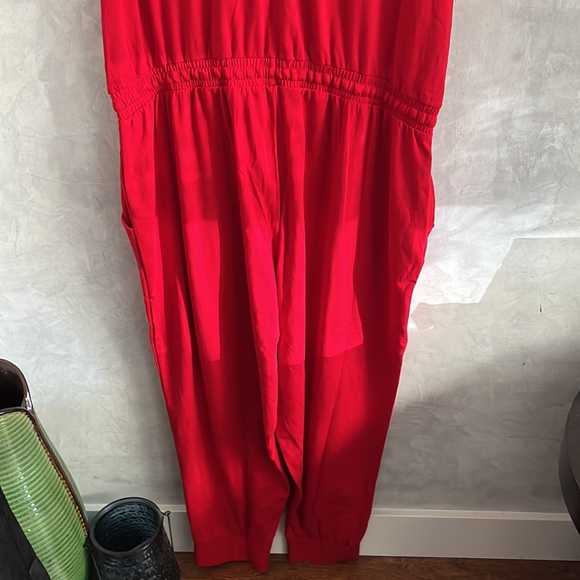 Red Calvin Klein Sleeveless womens Casual Jumpsuit, NWT - Picture 8 of 10